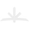 Ekena Millwork Alberta Architectural Grade PVC Gable Bracket, 84"W x 42"H x 4"D x 6"F, 12/12 Pitch GBP084X42X0406ALB00 - alternate 4